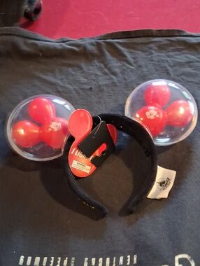 Kids Light-Up Mouse Ear Headband — Red